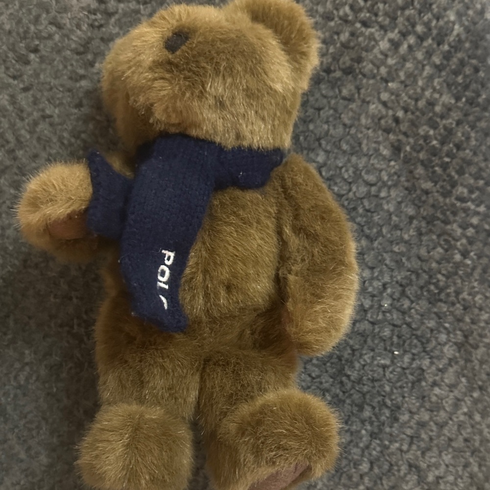 Polo by Ralph Lauren Brown Teddy with Navy Scarf